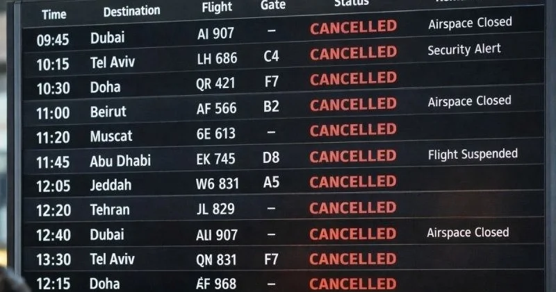 Иранға жасалған шабуыл Таяу Шығыстағы әуе қатынасын тоқтатты