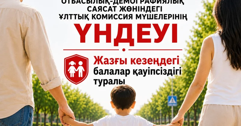 Балалардың қауіпсіздігі ортақ жауапкершілік: Ұлттық комиссия үндеуі