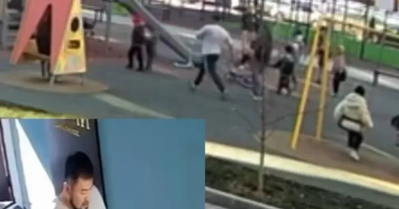 В Алматы мужчина пнул ребенка на детской площадке