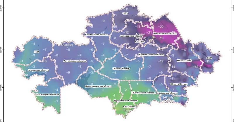 Тұман, көктайғақ және екпінді жел: Қазгидромет Қазақстан бойынша қолайсыз ауа райы күтілетіні туралы ескертті