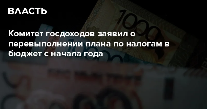Комитет госдоходов заявил о перевыполнении плана по налогам в бюджет с начала года Аналитический интернет журнал Власть