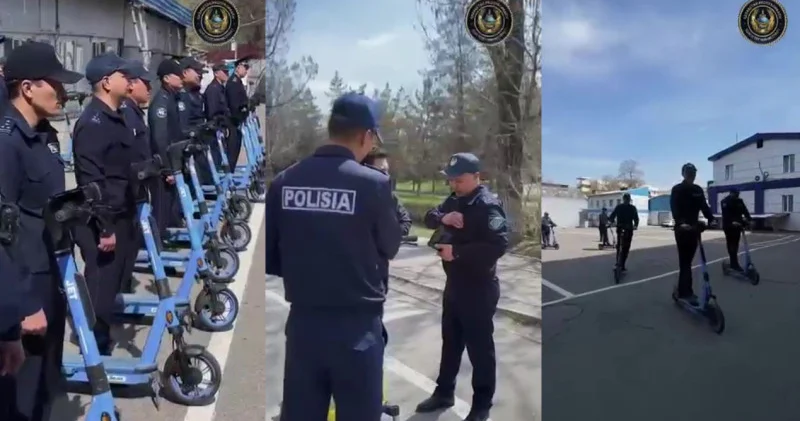 Алматыда полицейлер электрсамокаттарға ауысты