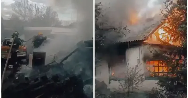 В Акмолинской области подожгли дом: внутри взорвались два баллона
