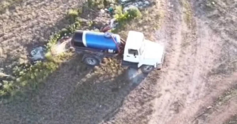Дрон выследил ассенизатора нарушителя в Карагандинской области (ВИДЕО)