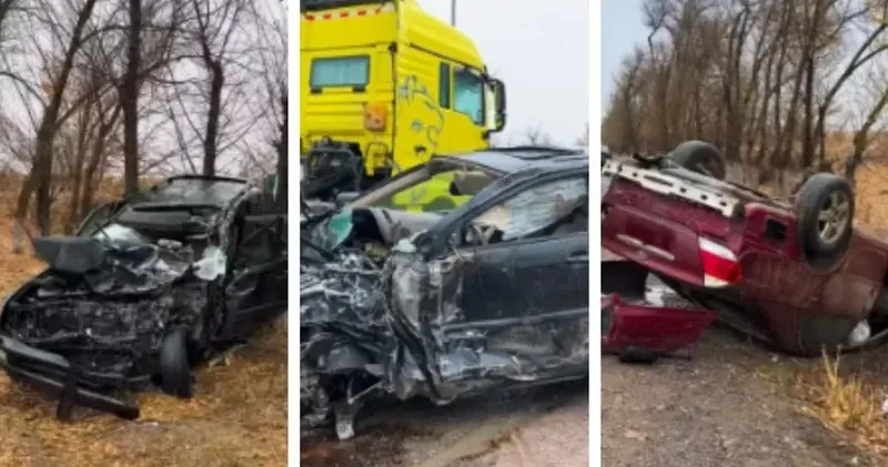 Алматы Бішкек тасжолында үш көлік соқтығысты: зардап шеккендер бар