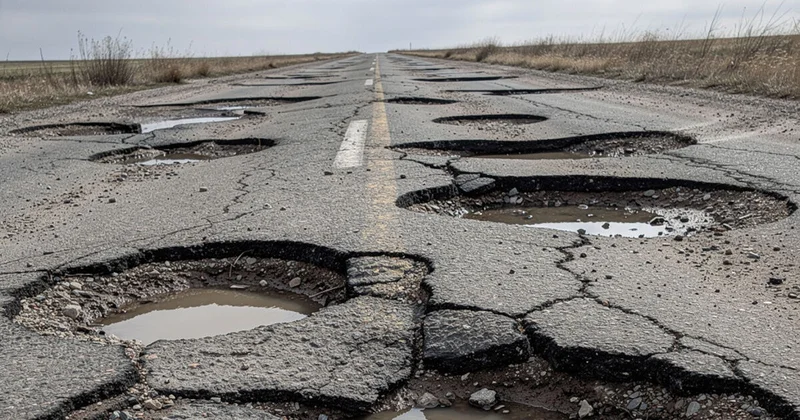 Из за ям и дефектов