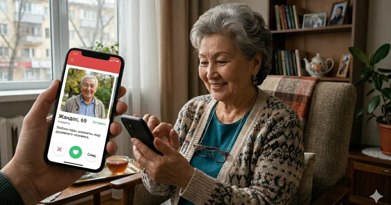 Зейнеткерлерге арналған Тиндер . Қазақстандықтар ата аналарына ерекше тәсілмен махаббат іздеп жатыр