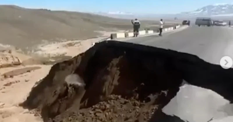 Талые воды размыли дорогу в Алматинской области