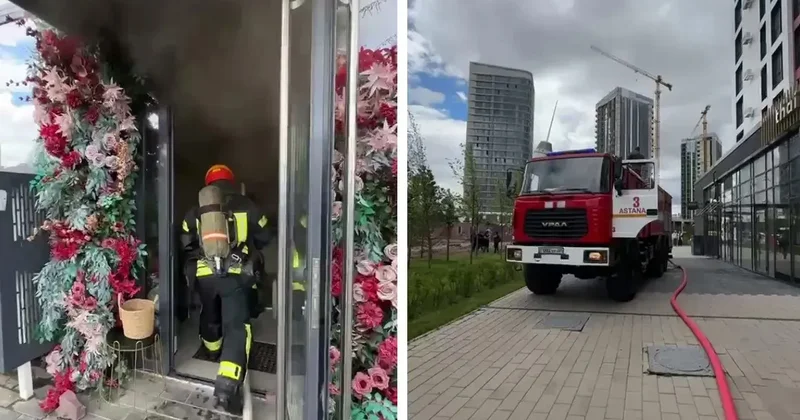 Астанада көпқабатты тұрғын үйдегі сұлулық салонында өрт шықты