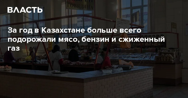За год в Казахстане больше всего подорожали мясо, бензин и сжиженный газ Аналитический интернет журнал Власть