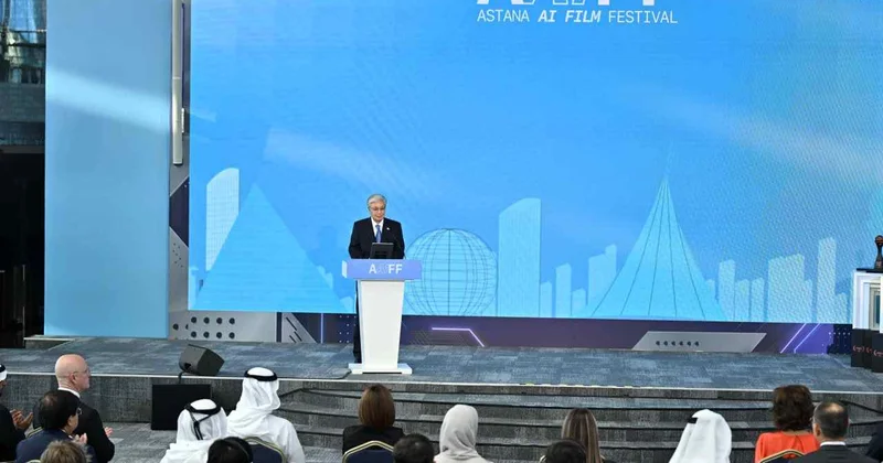 Қасым Жомарт Тоқаев AI & Digital Bridge 2026 аясында өткен Astana AI Film Festival халықаралық кинофестивалінің ашылу рәсіміне қатысты