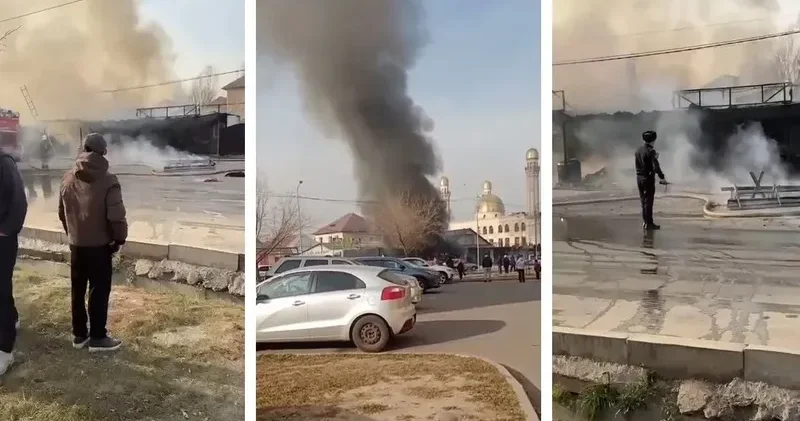 Алматыда дүкен мен тұрмыстық ғимарат өртенді, 5 адам зардап шекті