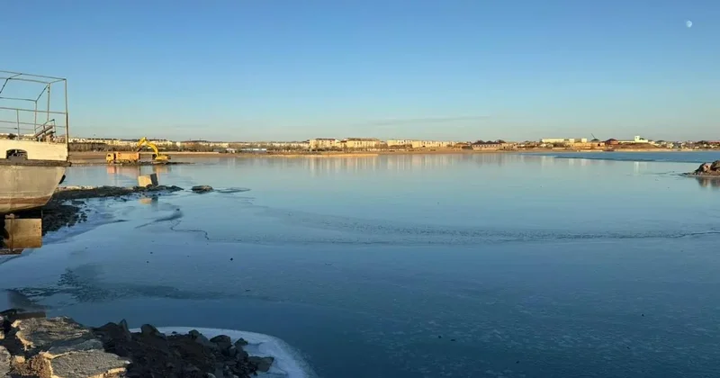 На берегу Балхаша начали очищать бухту Бертыс от многолетнего ила