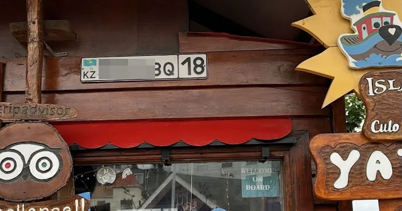 Найдите владельца : казахстанский госномер встретили на стене магазина в Аргентине