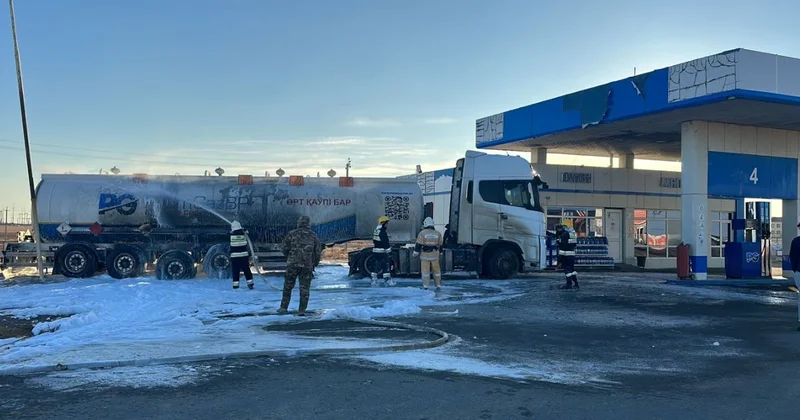 Құлсарыда PromGaz газ құю бекеті аумағында өрт шықты