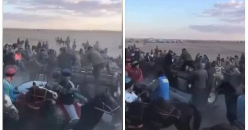 Қызылордада көкпар кезінде көлік жылқыларды қағып кетті