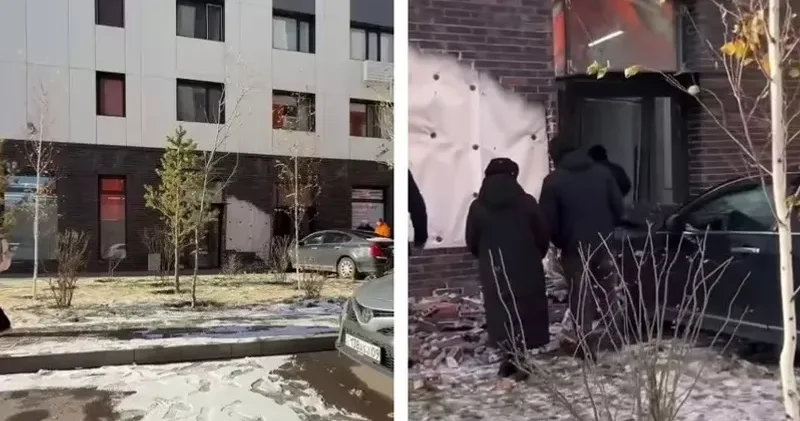 Астанада мектеп жанындағы тұрғын үй кешеніне көлік соғылды