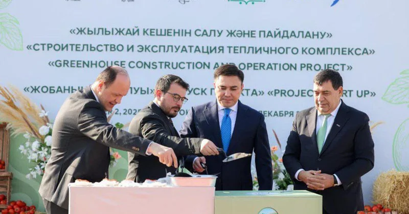 Шымкентте жылына 36 мың тонна көкөніс өндіретін жылыжай кешені салынады