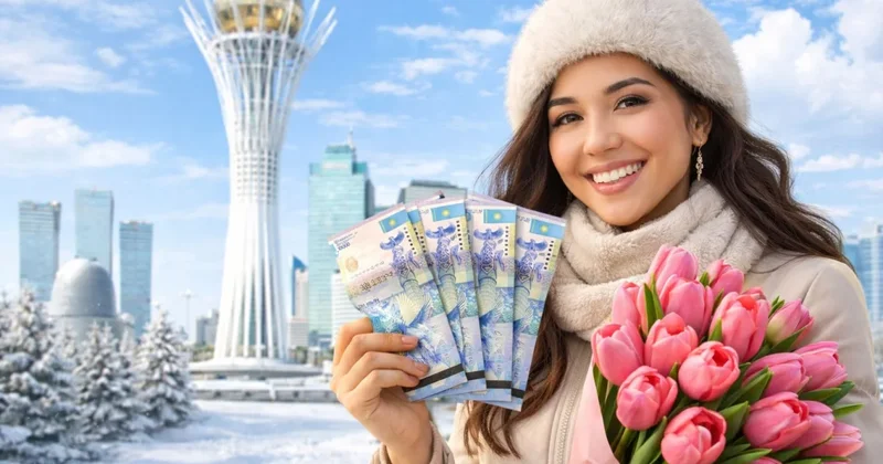 Сколько денег получат женщины к 8 Марта в регионах Казахстана