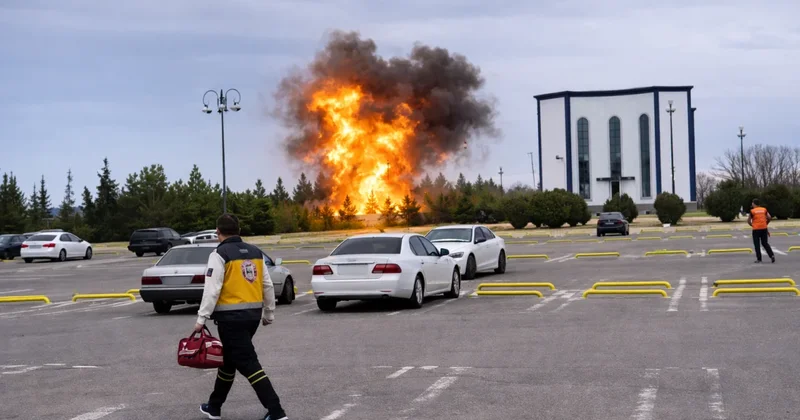 Иранский дрон упал и взорвался в аэропорту Азербайджана