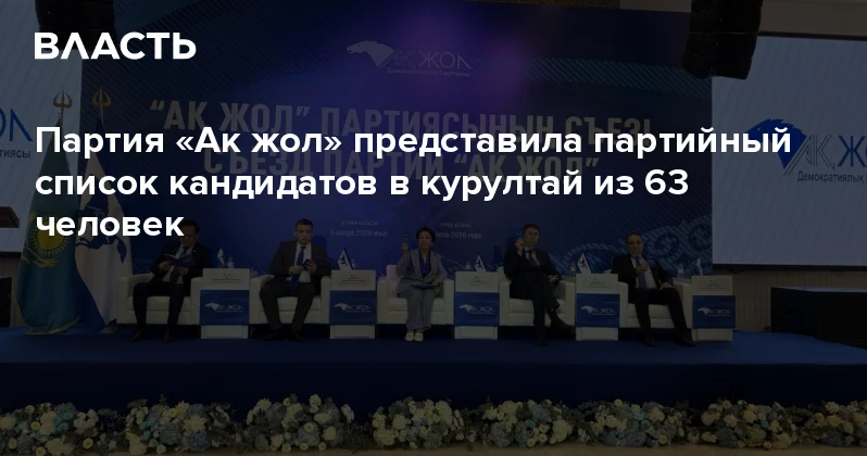 Партия Ак жол представила партийный список кандидатов в курултай из 63 человек Аналитический интернет журнал Власть