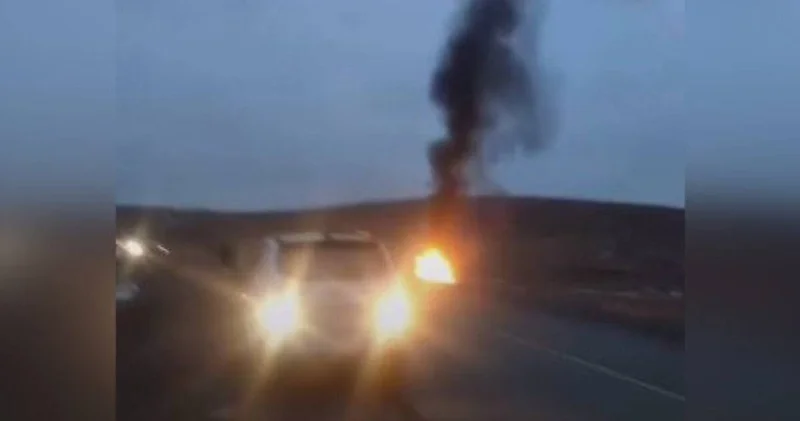 Жол апатынан инкассаторлық көлік пен ішіндегі ақша өртенді