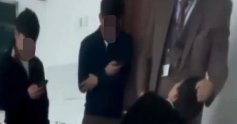 Держа за волосы, ударил школьника: учитель уволился после видео, снятого под Алматы