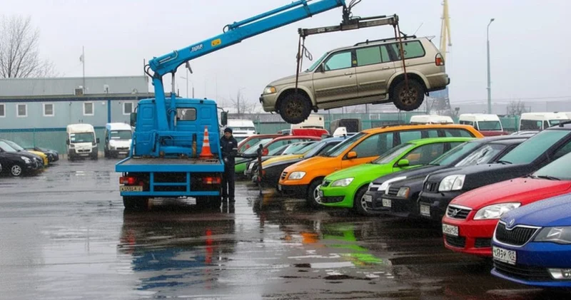 Полиция тәркілеп, арнайы тұраққа қойылған көлік жоғалып кетті