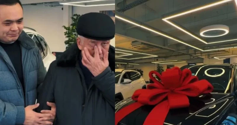 Үйде береке, жолда амандық болсын! : блогер Жан Ахмедиев қайын атасына су жаңа көлік сыйлады