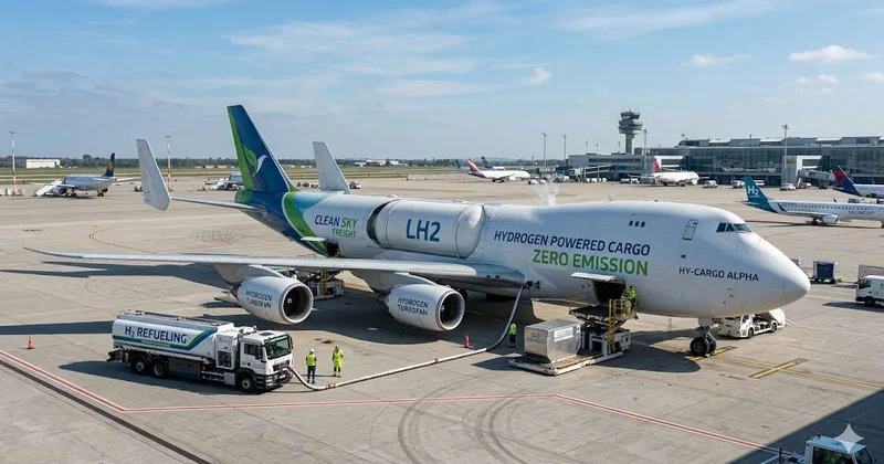 В Китае впервые испытали беспилотный грузовой самолет на водородном двигателе