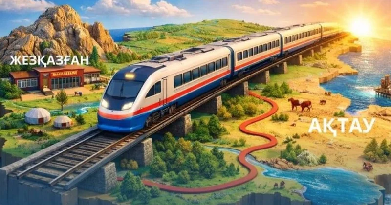 1 сәуірден бастап Ұлытау мен Маңғыстауды жалғайтын тікелей пойыз қатынай бастады