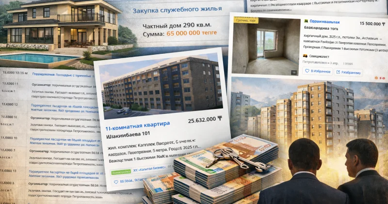 65 миллионға 290 шаршы метр. Қазақстандық шенеуніктерге қандай қызметтік тұрғын үй сатып алынады?