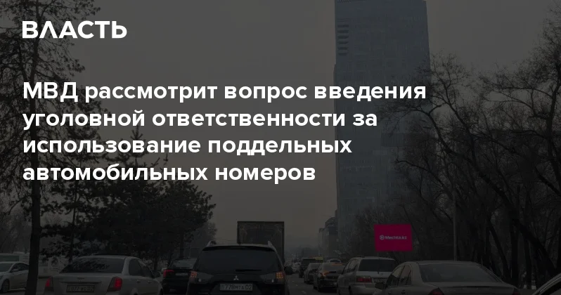 МВД рассмотрит вопрос введения уголовной ответственности за использование поддельных автомобильных номеров Аналитический интернет журнал Власть