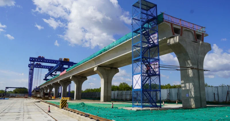 Қосшы бағытындағы LRT құрылысы жаңа кезеңге өтті
