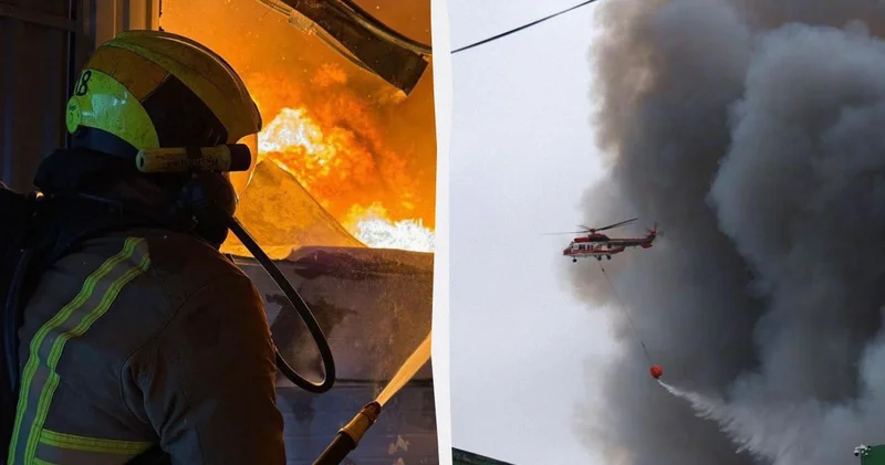 Украинадағы Днепр қаласында Ресейдің ракеталық шабуылынан кейін шоколад пен дәрі дәрмек қоймалары өртенді