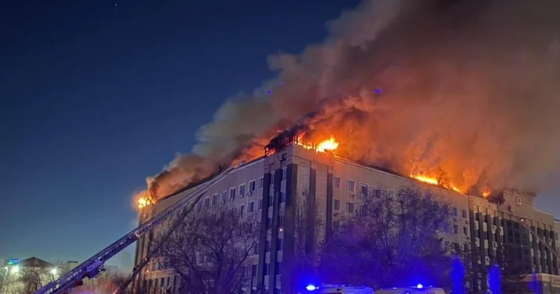 Пожар в акимате Актюбинской области потушен