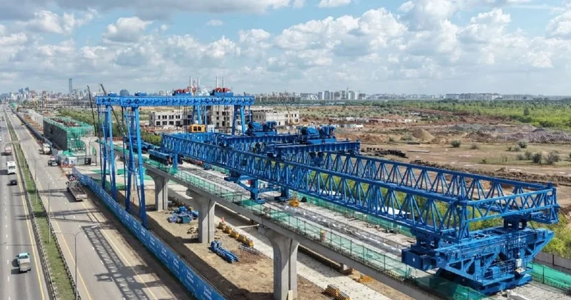 Строительство линии LRT до Косшы: на объекте применили уникальную технологию