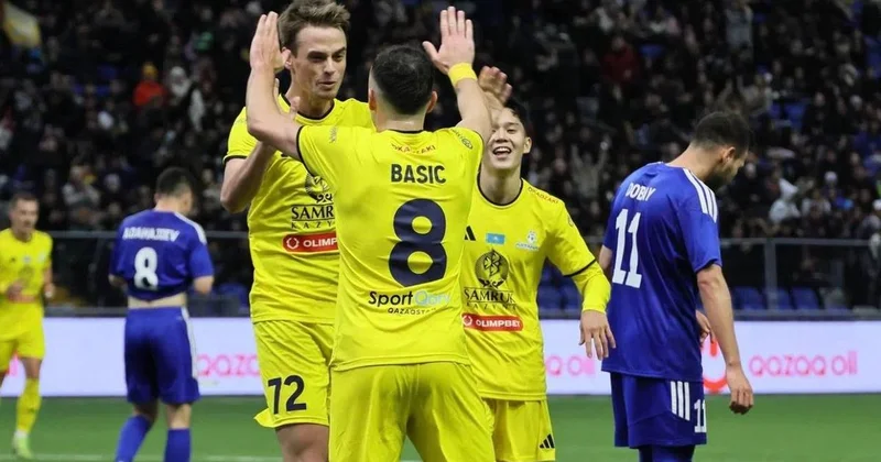 Астана разгромно обыграла Жетысу в матче Казахстанской премьер лиги