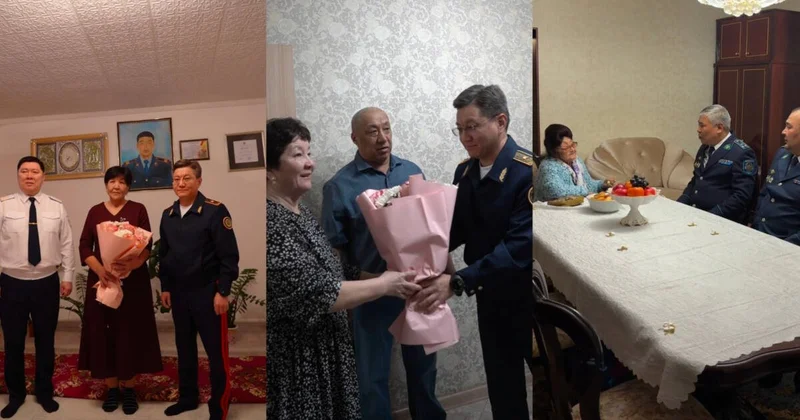 Полицейские навестили матерей погибших коллег в Атырау