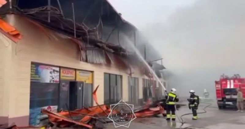 Автокомплекс горел в Шымкенте