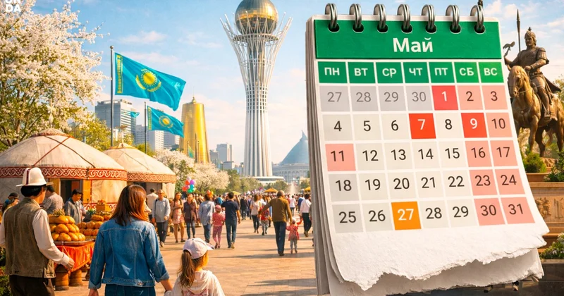 Щедрый май: казахстанцы будут отдыхать почти полмесяца
