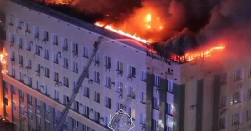 Ақтөбе әкімдігіндегі өртті сөндіруге 140 тан астам өрт сөндіруші қатысты