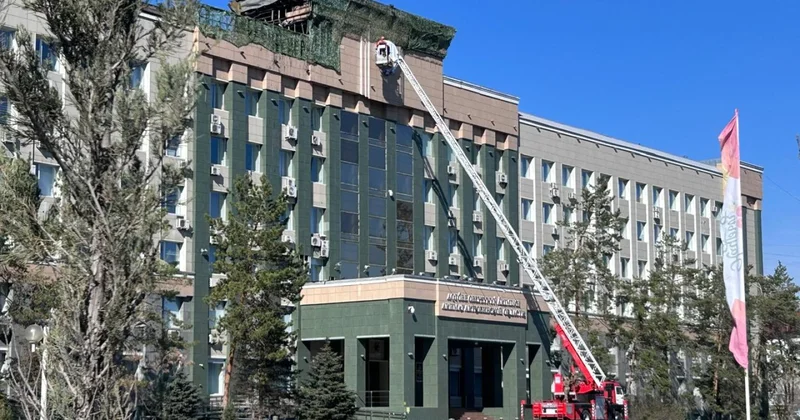 Короткое замыкание назвали причиной пожара в акимате Актюбинской области