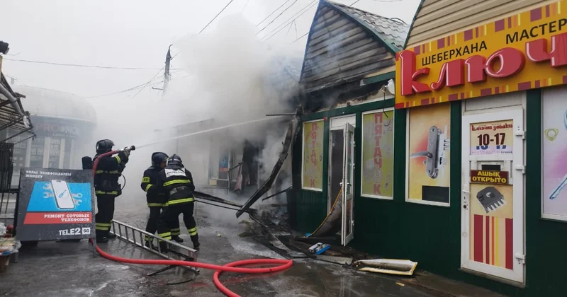 Петропавлда базардағы сауда орны өртенді