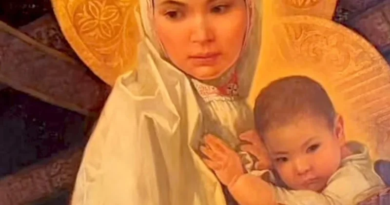 Мать Великой Степи : Ватикан признал икону, где Дева Мария и Иисус изображены казахами