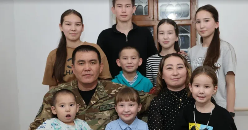 Отец восьмерых детей служит в Национальной гвардии Казахстана