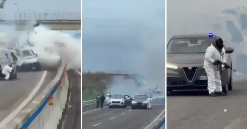 Боевик на трассе: в Италии налётчики взорвали машину, чтобы ограбить бронированный фургон