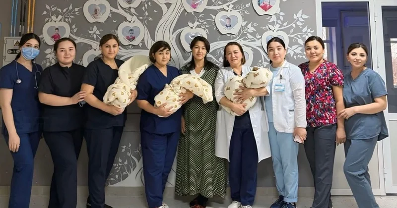 Жительница Туркестанской области родила тройню и стала матерью восьмерых детей (фото)