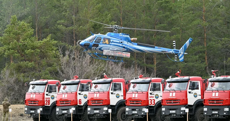 Учения с имитацией лесного пожара показали Премьеру в Семей орманы