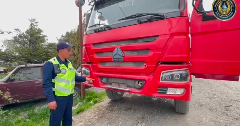 Умышленную подмену госномеров на грузовиках выявили в Туркестанской области